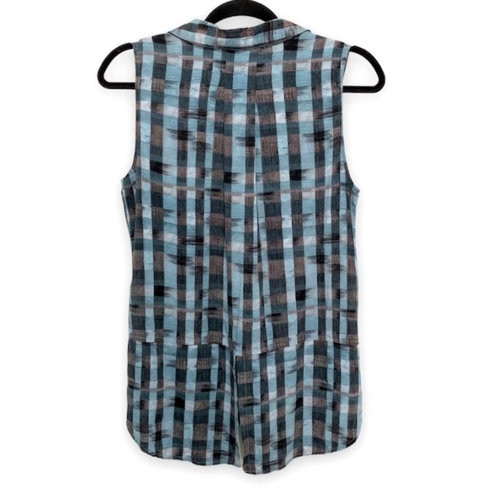 Rock & Republic Plaid Print Sleeveless Top - Picture 2 of 5